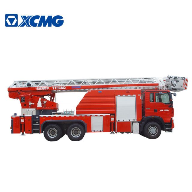 XCMG 32m 6x4 fire truck YT32M2 turntable ladder ladder with howo chassis price